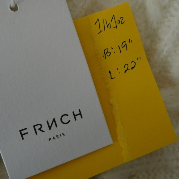 FRNCH Bow Back Cableknit Long Sleeve Chunky Sweater Sky Blue NWT - Picture 12 of 13